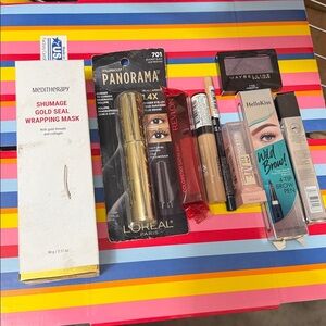 9 Pcs Revlon Liquid Lipsticks and Lip Oil Bundle Eyeliner Mascara Eyeshadow Mask